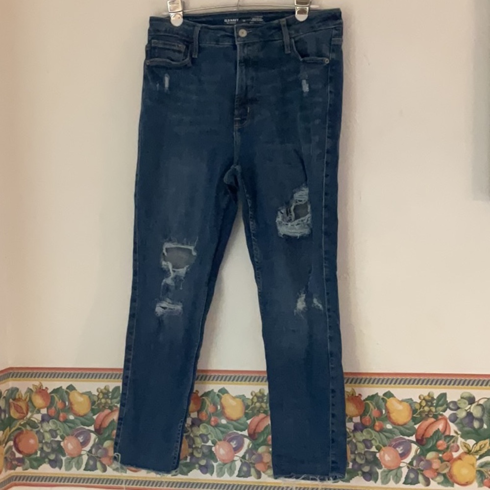 Old Navy Rockstar Super Skinny 360 Stretch Extra High Rise Jeans, Size 14